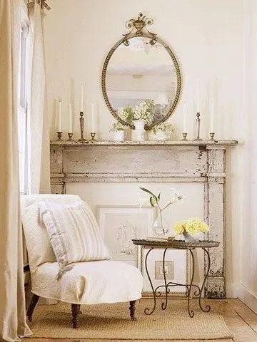 faux fireplace