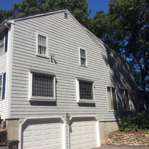 Exterior painted on side of residential house