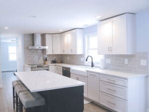 Kitchen cabinets painted white