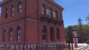 Brick commercial building